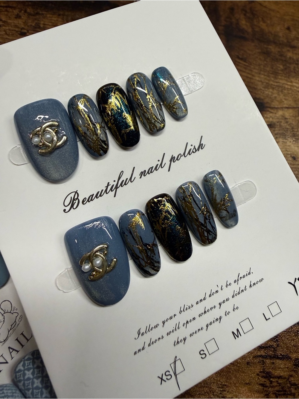2 set Xsmall Designers Press-On Nails - Picture 2 of 5